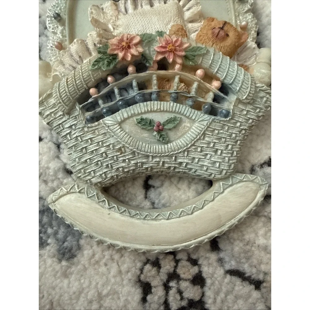 Christmas Ornament Baby Bear in Basket Kurt S. Adler NEW Personalizable